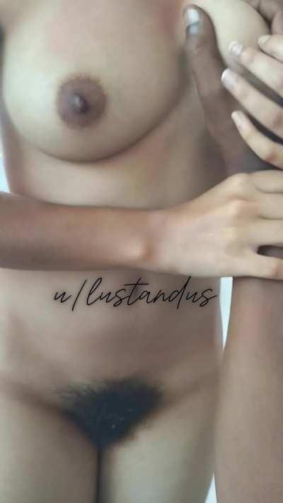 “Boyfriend pressing my boobs HARD + hairy 🍑 out 👅🥵 — wanna join the fun?” (f)