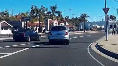 Road raging at someone for your own bad driving!