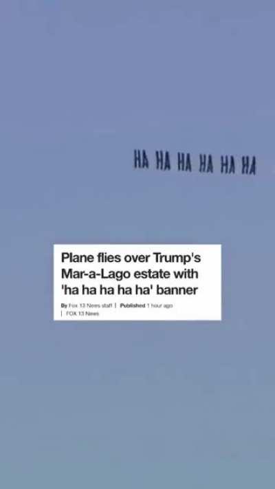 Plane flies over Trump's Mar-a-Lardo estate with 