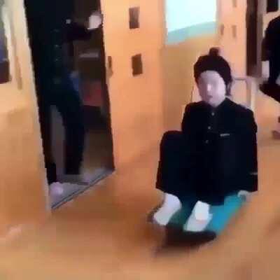 HMB while riding thru my school corridors...