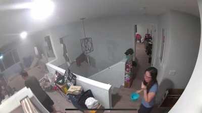 Boulder crashes through Oahu home