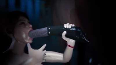 Claire expertly deepthroating a horsecock (ZMSFM)