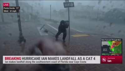 Jim Cantore doing what he does best completely unphased