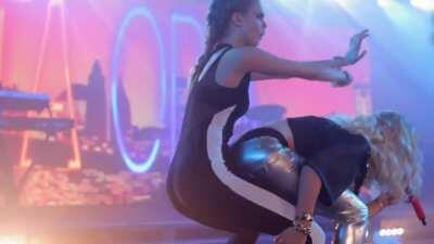 Cara and Rita Ora grinding