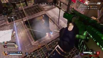 With Octane, you can actually climb over the outside walls of The Cage to get the 