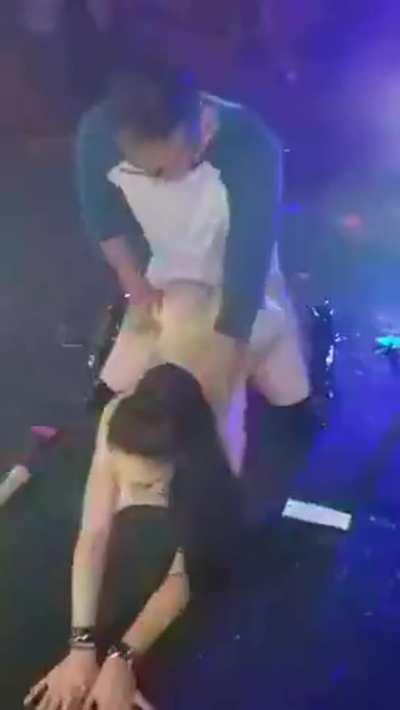 Competition under neon lights.