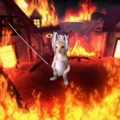 he do be standing menacingly doe