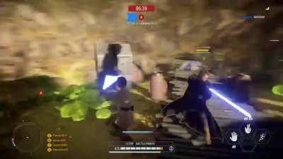 Me and this random Anakin recreated the duel while emoting