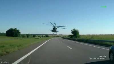 Helicopters are way faster than cars