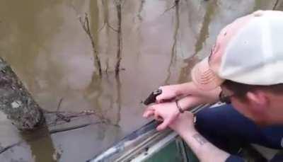 To get a fish hook out