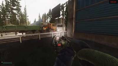 this guy walked right past me, so i followed him all the way to extract.