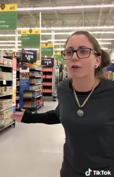 Girl wearing shorts in Walmart shamed by Trashy couple