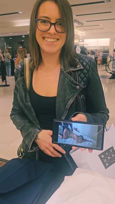 Out shopping with hubby and reminding him of what I did the night before