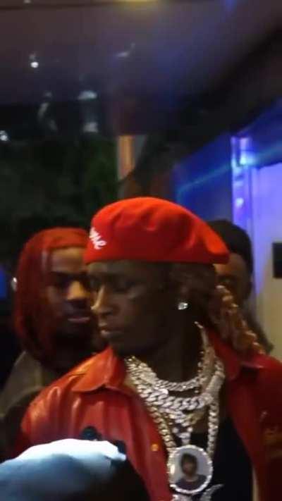 Young thug looking mad as hell.
