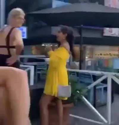 HMB while holding the glass.