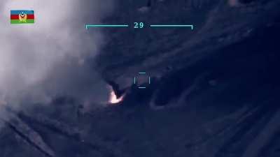 Second Video by Azerbaijan MoD showing Azerbaijani TB-2 hitting Armenian positions 27.09.2020