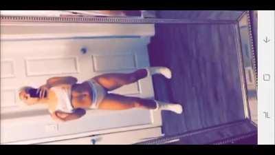 Recent Ashley Martelle Snapchat vid shows off her thick legs