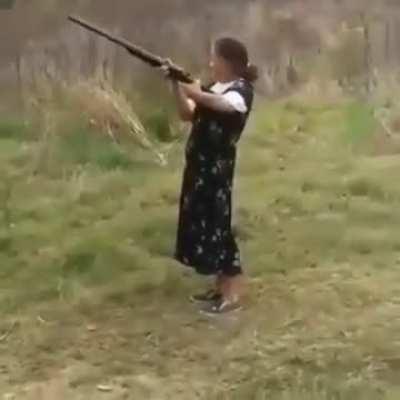 to shoot without falling 