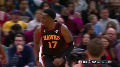 [Highlight] Hawks target Sengun in pick-and-roll 3 straight possessions; Okongwu dunks it 3 times in a row