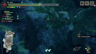 Got yeeted when I tried to lure the angry monke to a fight