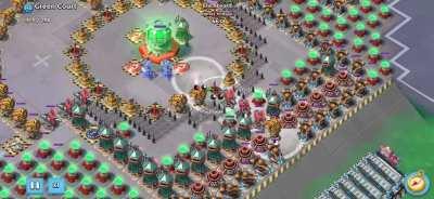 Making full use of -50% shock cost tribe boost, 1.9M health Green Court