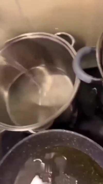 Failing a save in kitchen.