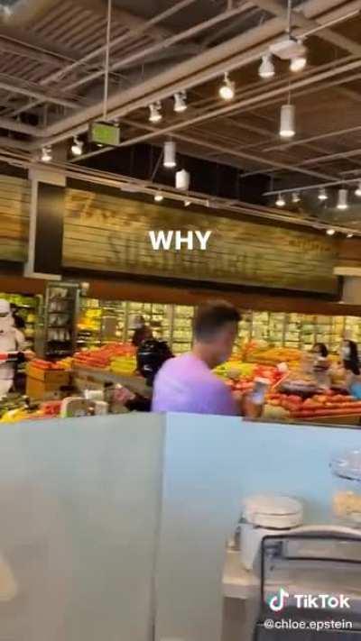 Even Darth Vader needs to go grocery shopping