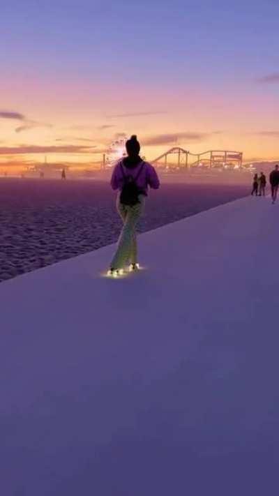 Rolling into the night with these sunset colors (by frankvinyl)