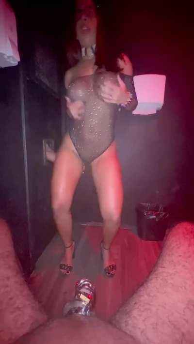 I punished my husband and took him to the glory hole with a chastity device