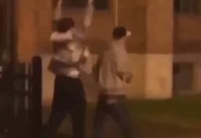 Casually ring tossing his bike