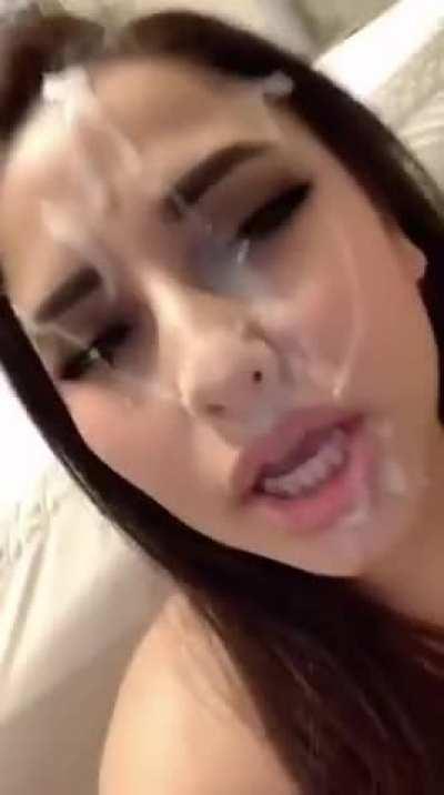 Thick cum facial