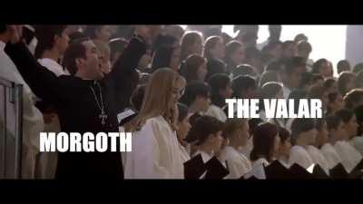 Morgoth during the music of the ainur visualized