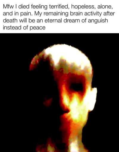 After death, the brain remains active for a few minutes. Be careful what your last thoughts are.