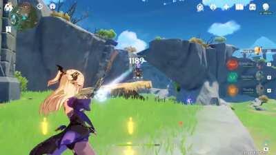 PSA - You can juggle hilichurls midair with a bow