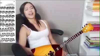 She's very skilled guitarrist