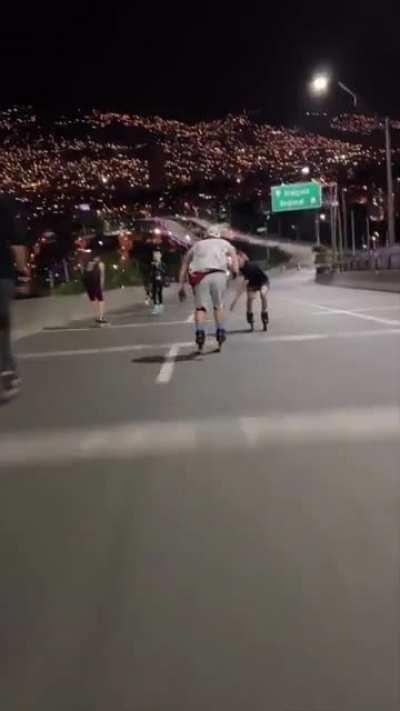 Nigh Skating on a Freeway