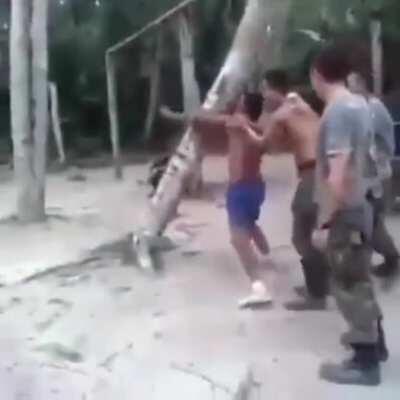 Fun of Brazilian soldiers