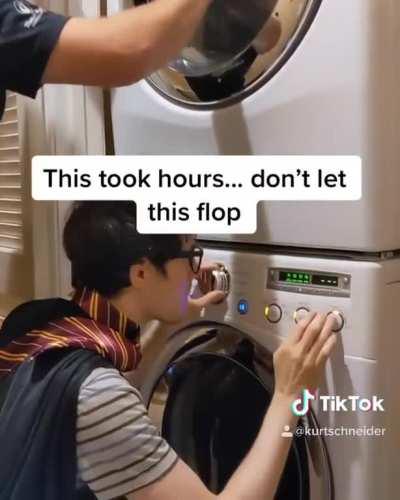 Harry Potter theme on the washing machine