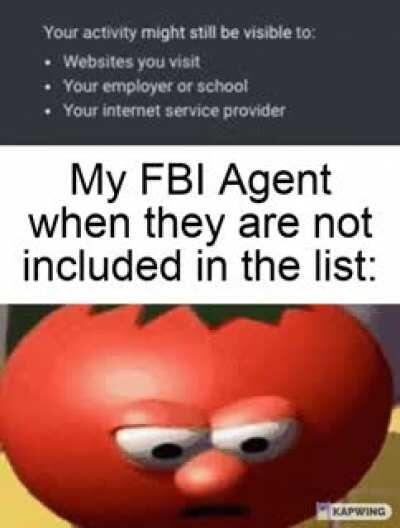 Sad FBI noises..