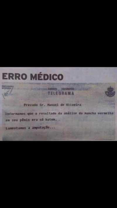 Este homem já não tem mais nada a perder.