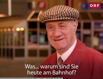 Was machen Sie am Bahnhof?