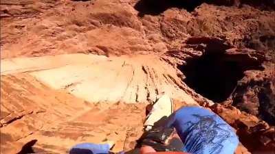 Base Jumper Overshoots Landing..