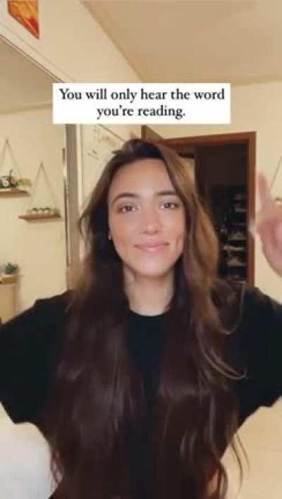 You will only hear the word you're reading
