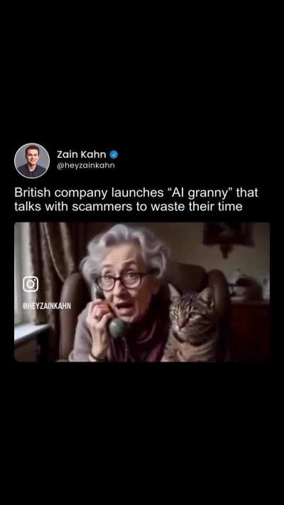 British company launches “AI Granny” that talks with scammers to waste their time.