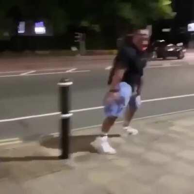 Hopping over bollards