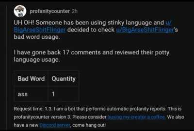 The only thing they fear is ass