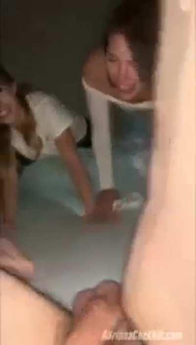 Adriana Chechik and Megan Rain Double Blowjob