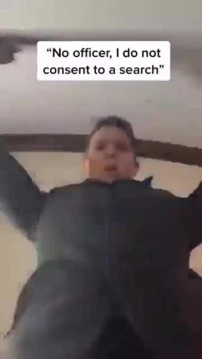 when a cop tries to search you