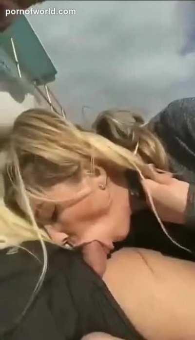 Blowjob on beach