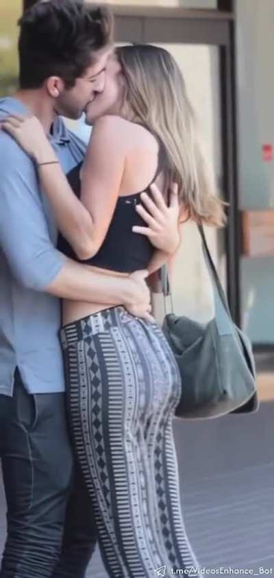 Hot kiss zoomed in and enhanced